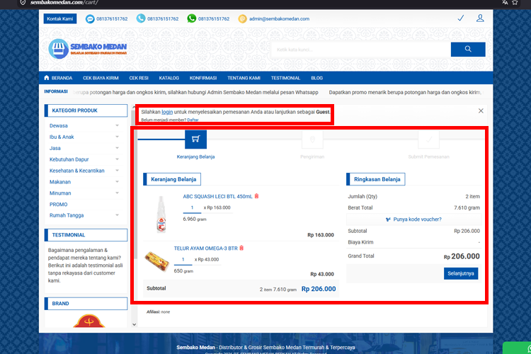 cara belanja sembako medan 4